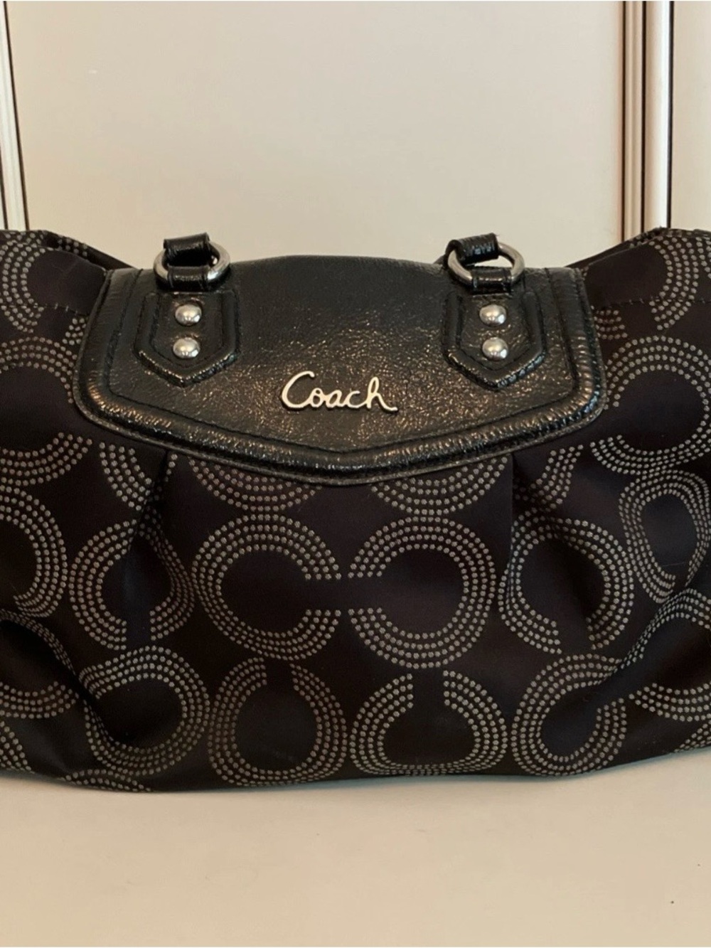 Coach Black Signature Shoulder Bag